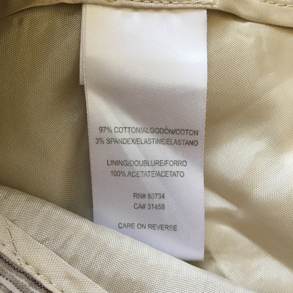 BCBGMAXAZRIA Textured Pinstripe Khaki Skirt - 12 - Picture 6 of 7